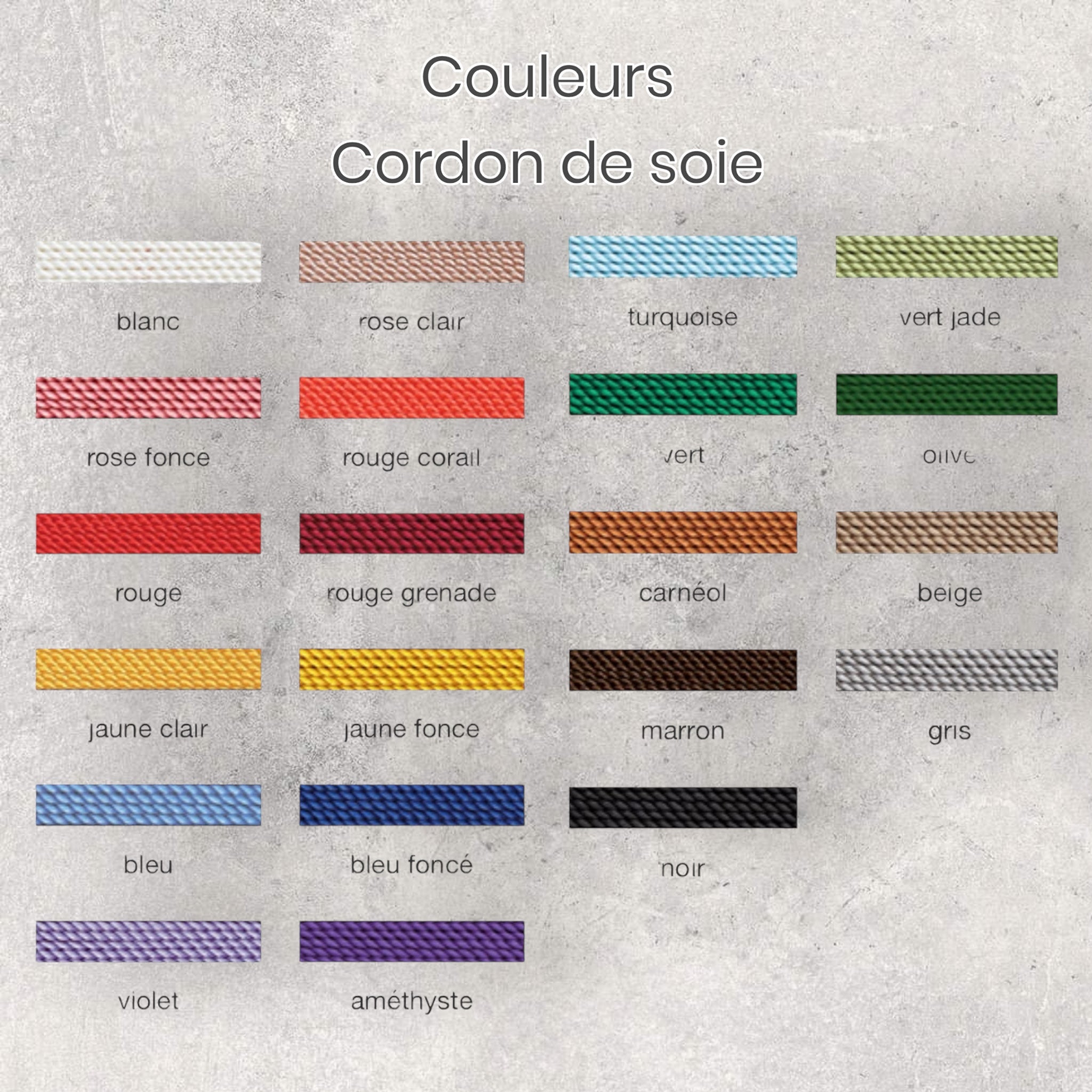 Bracelet Or 14K et soie naturelle