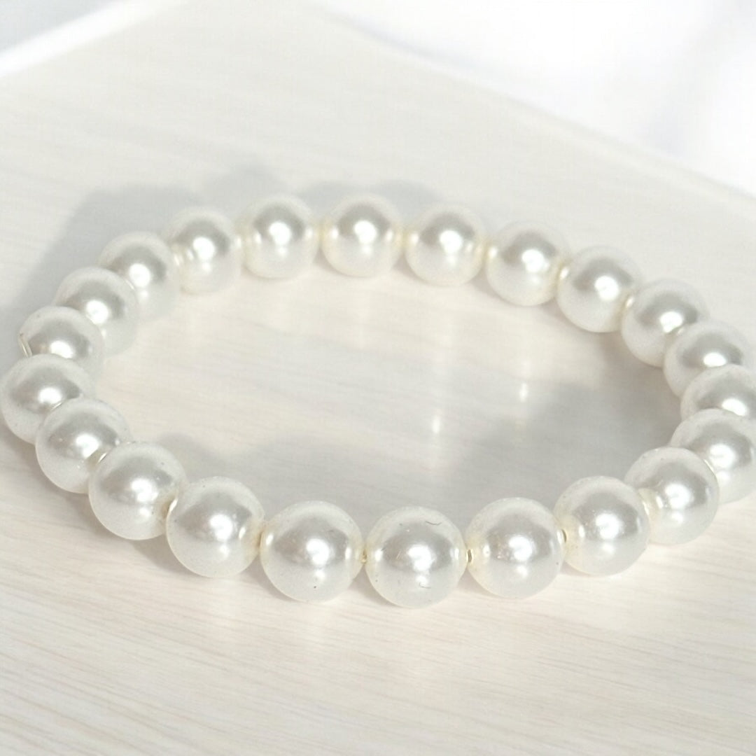 Bracelet Perles Swarovski Blanches