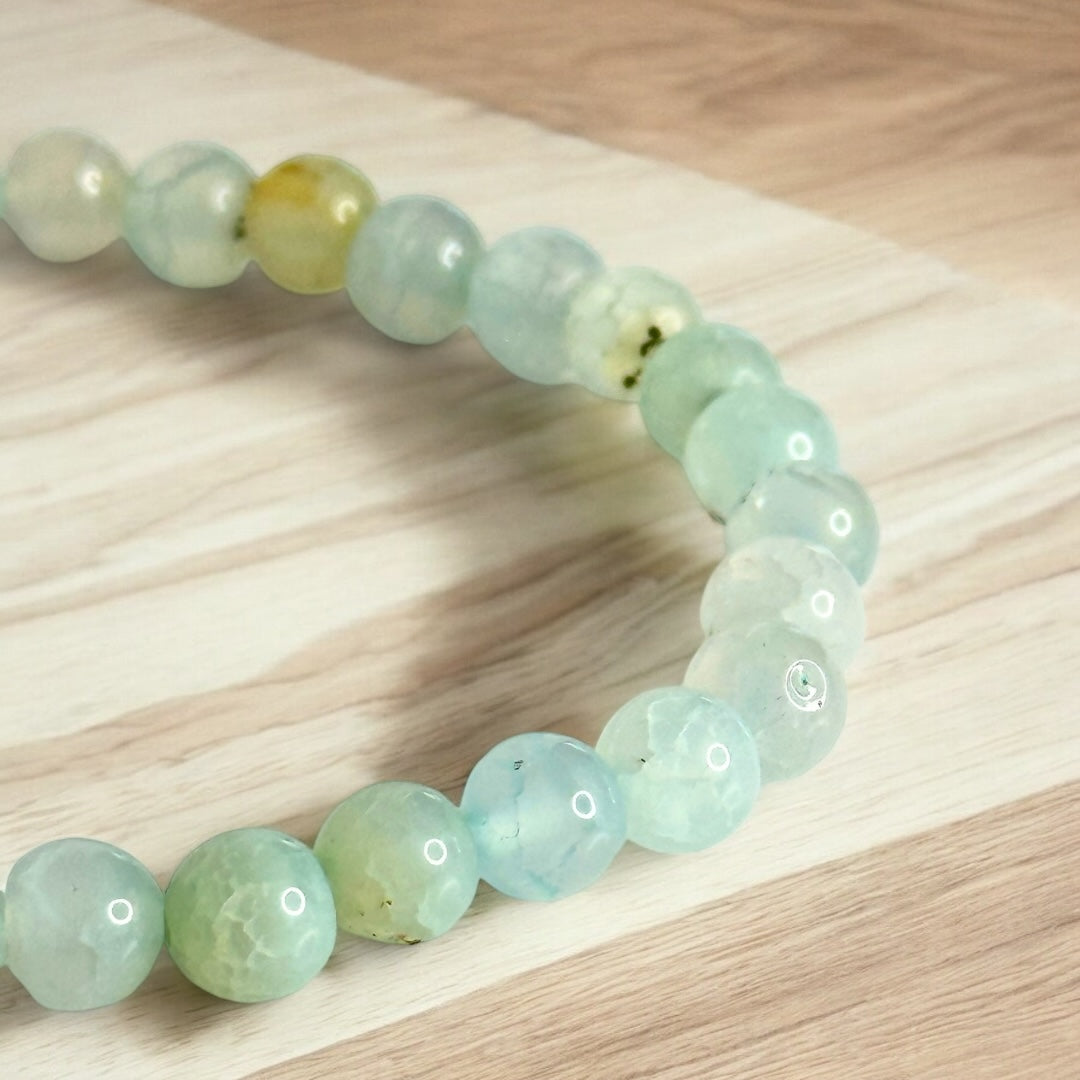 Bracelet en pierre Prehnite