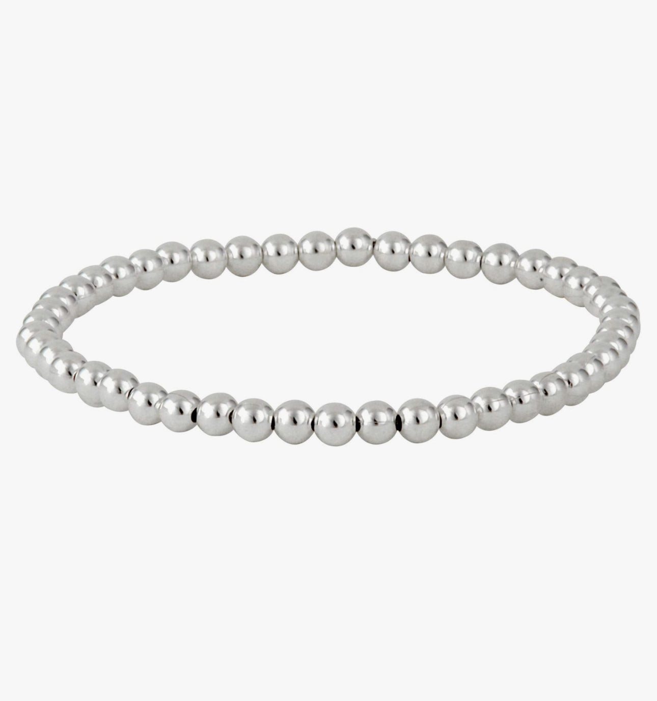 Bracelet de billes d’argent sterling 9.25, 2-5 mm, extensible