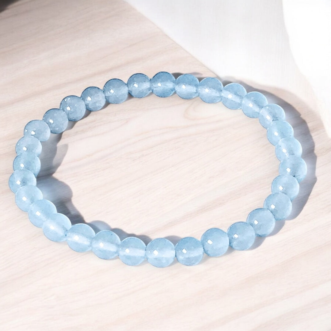 Bracelet d’aigue marine naturelle