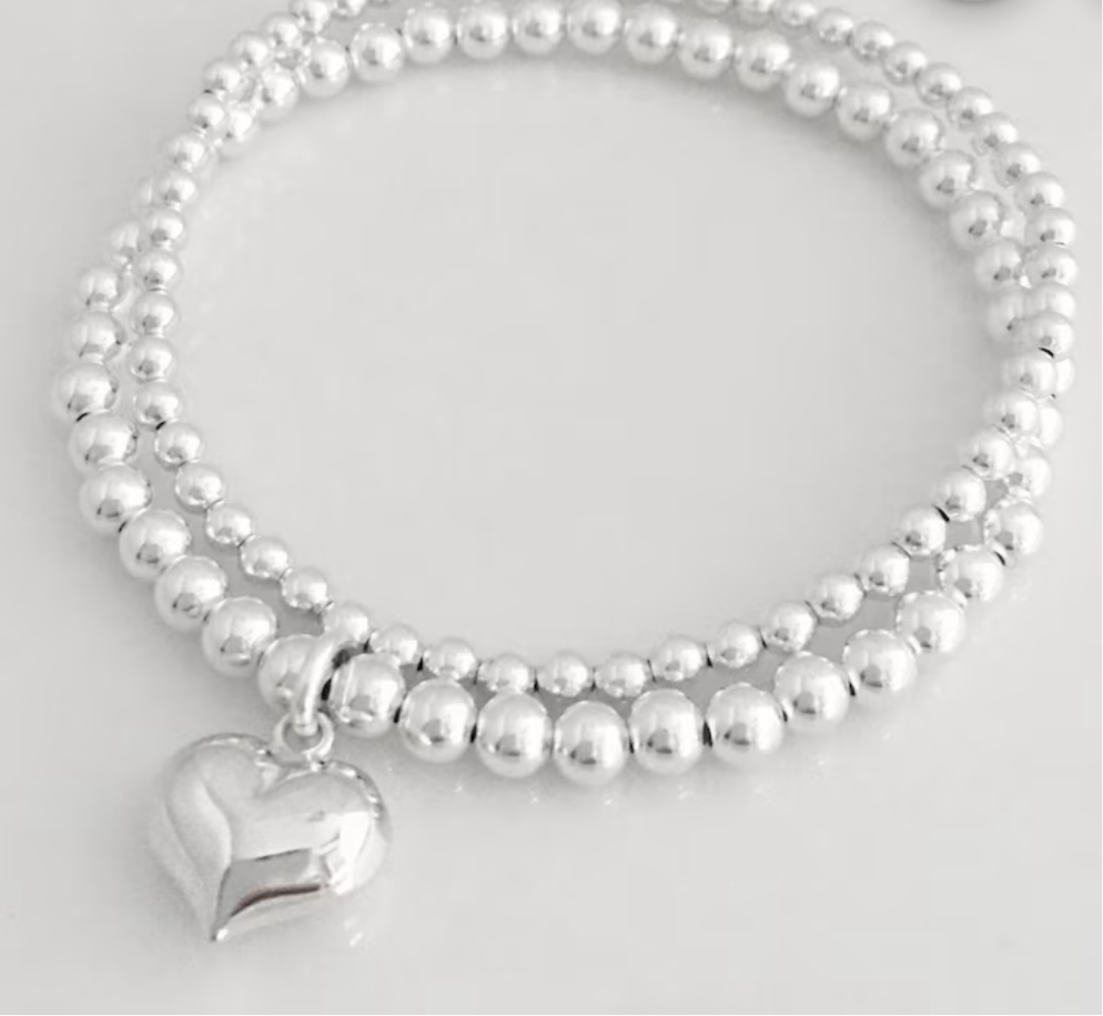 Bracelet à personnaliser Billes et breloques en argent sterling 9.25, 4 breloques au choix, extensible