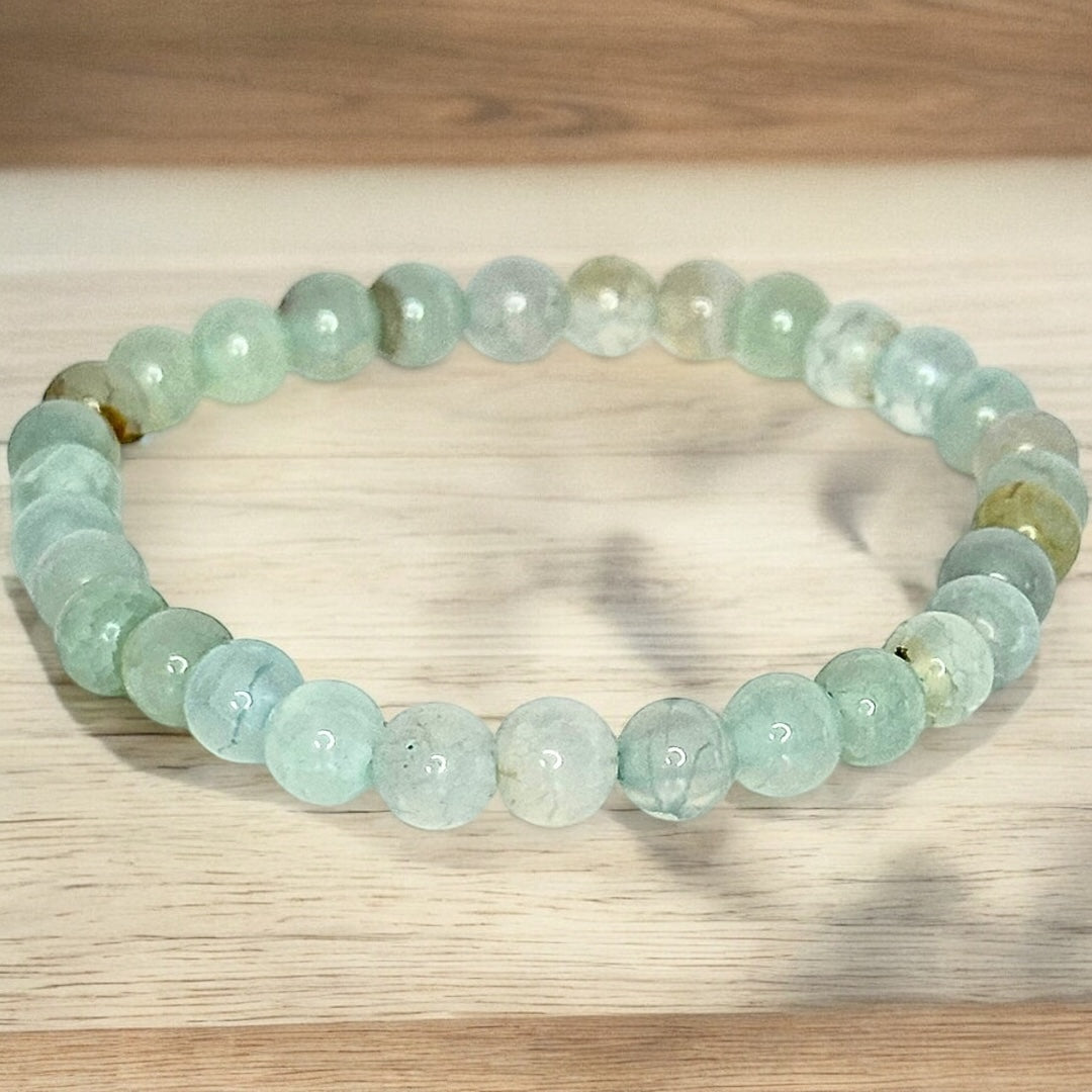 Bracelet en pierre Prehnite