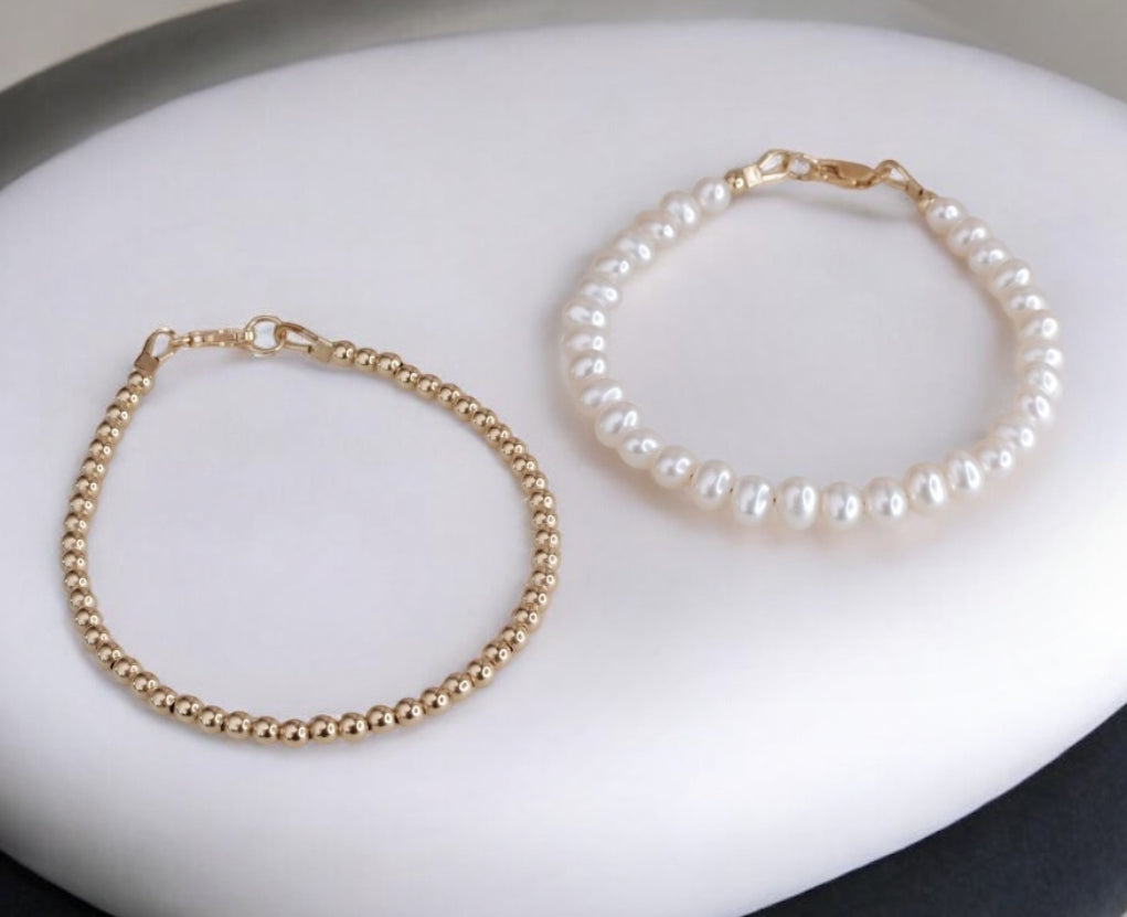 Duo d’or 14k & perles d’eau douce