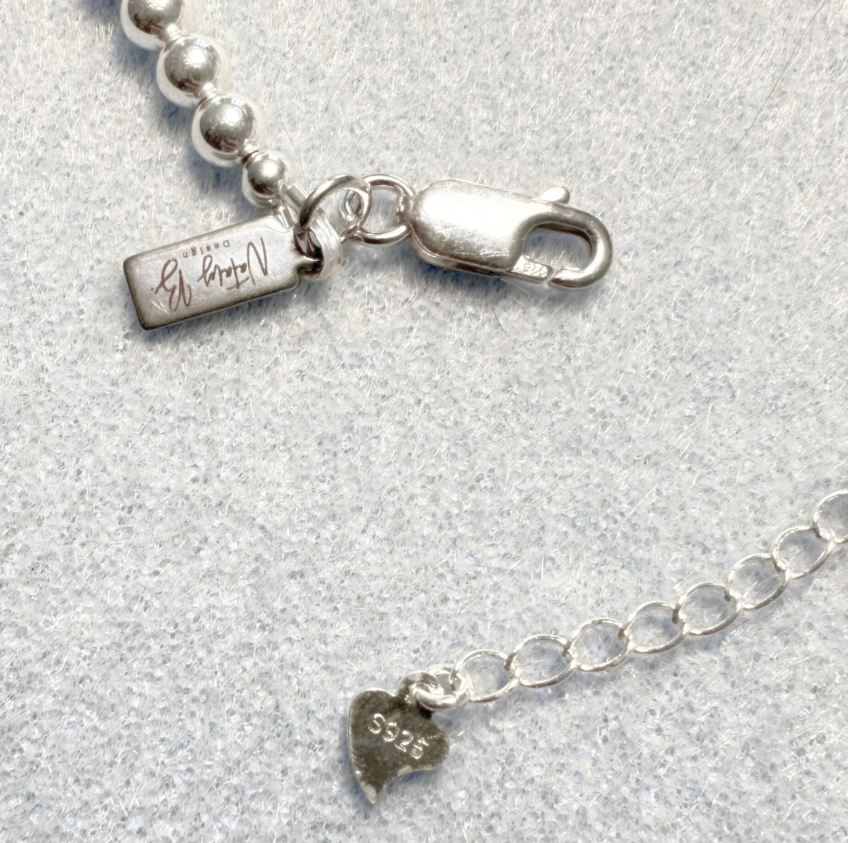 Frédérique 4 mm - Bracelet complet de billes d’argent sterling 9.25, 4 mm, avec fermoir