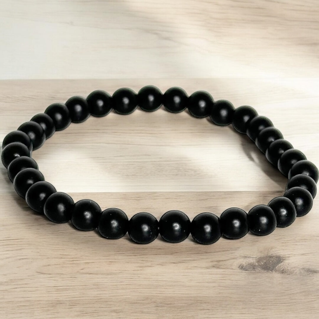 Bracelet d’Onyx noir mat