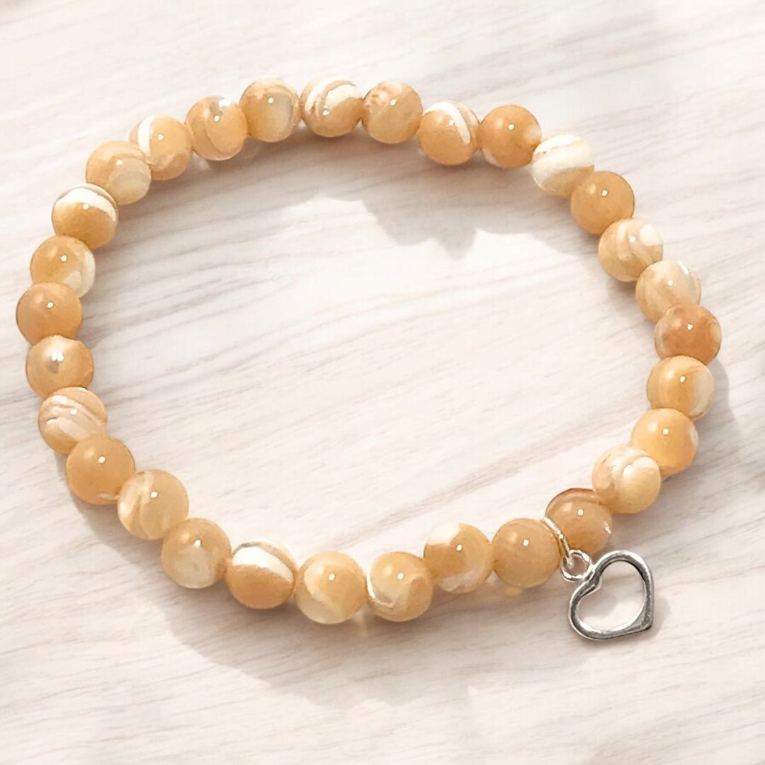 Bracelet en Nacre beige naturel