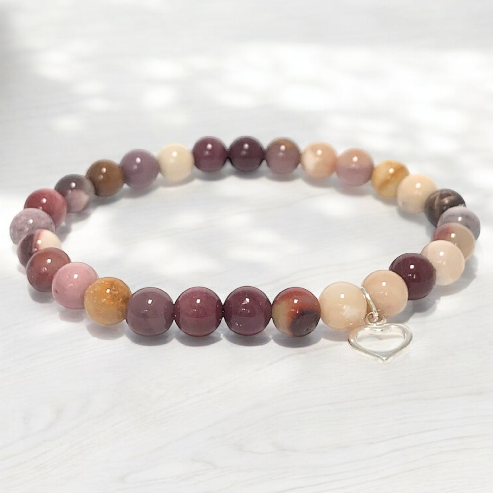 Bracelet de Mookaïte et argent sterling 9.25