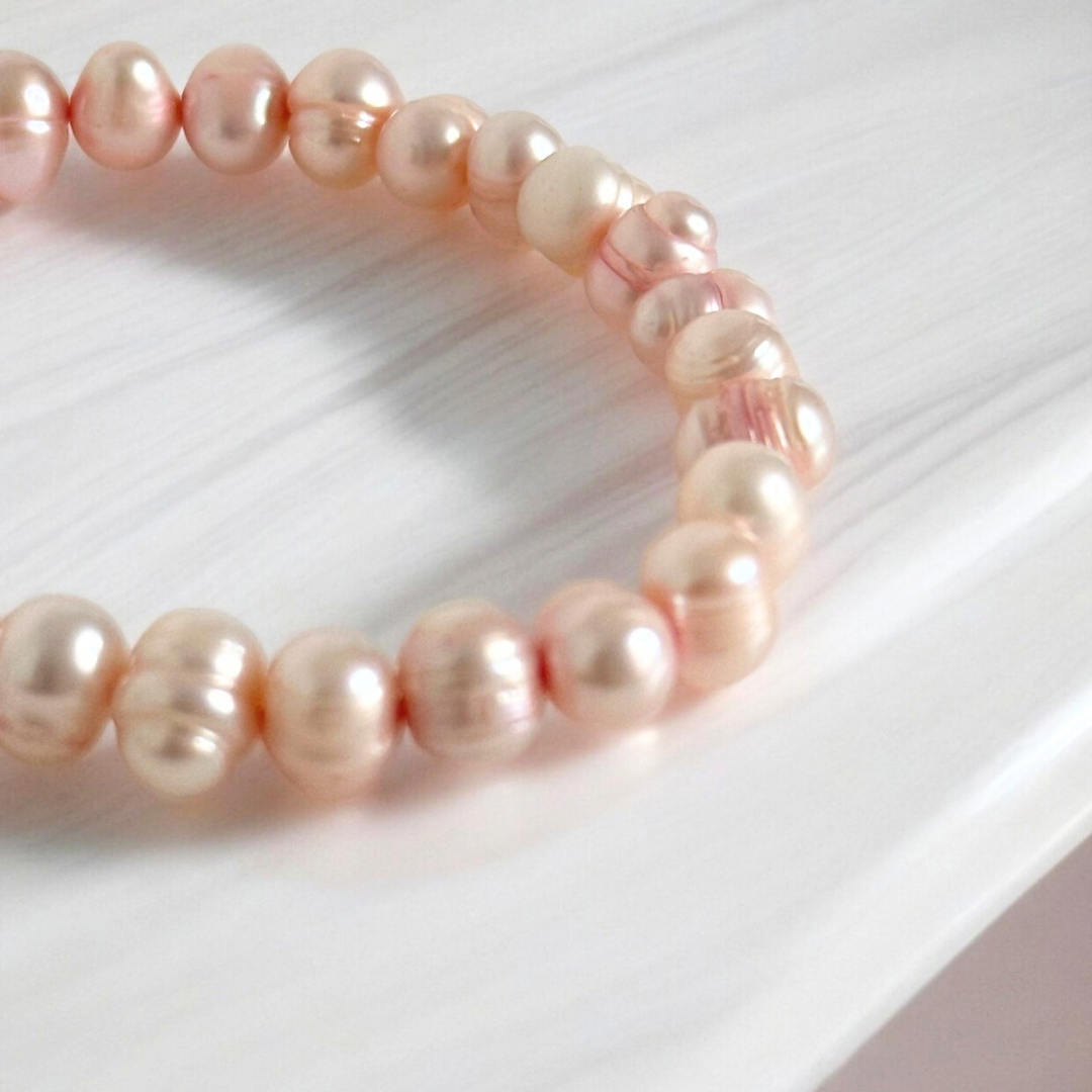 Bracelet Perles d’eau douce rose